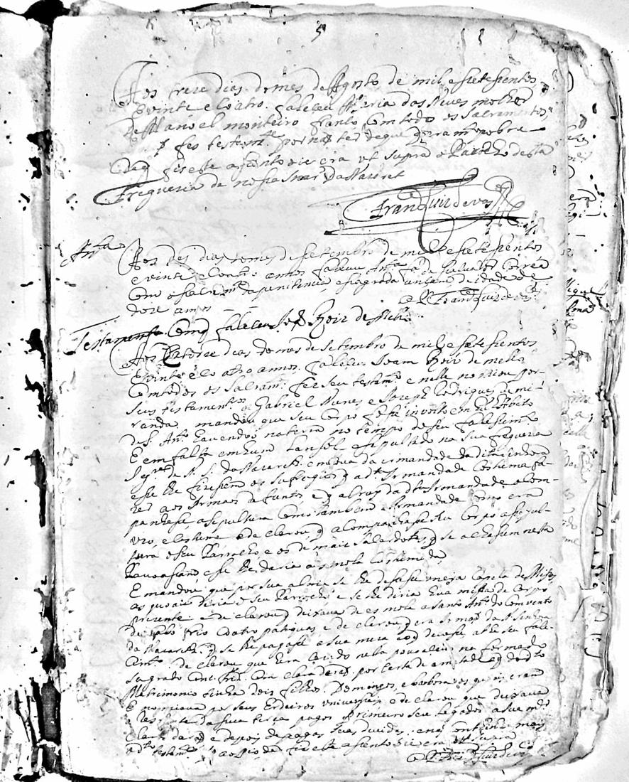 Leitura de manuscrito: tratamento de imagem para a transcrição